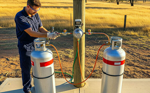 Gas Fitter Cylinder Setup